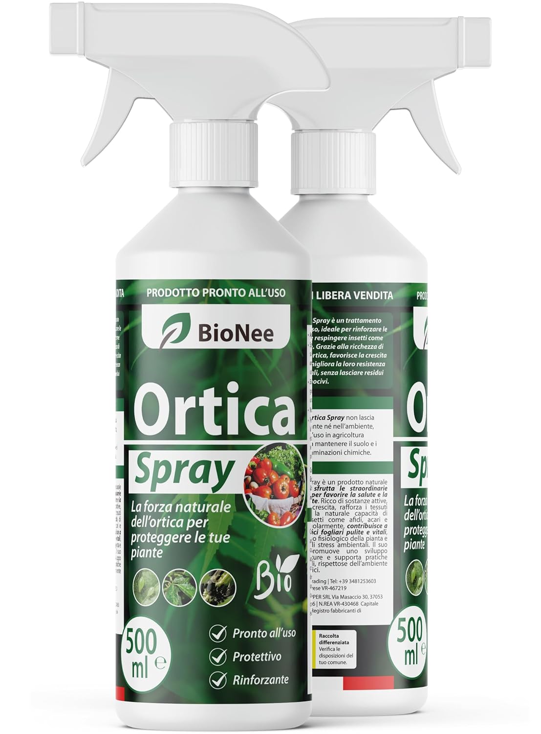Estratto di Ortica Spray 500 ml – Pronto all’Uso – Naturale, Protettivo e Rinforzante per Piante – Ideale contro Afidi, Acari e Tignole – Per Agricoltura Biologica – Zero Residui