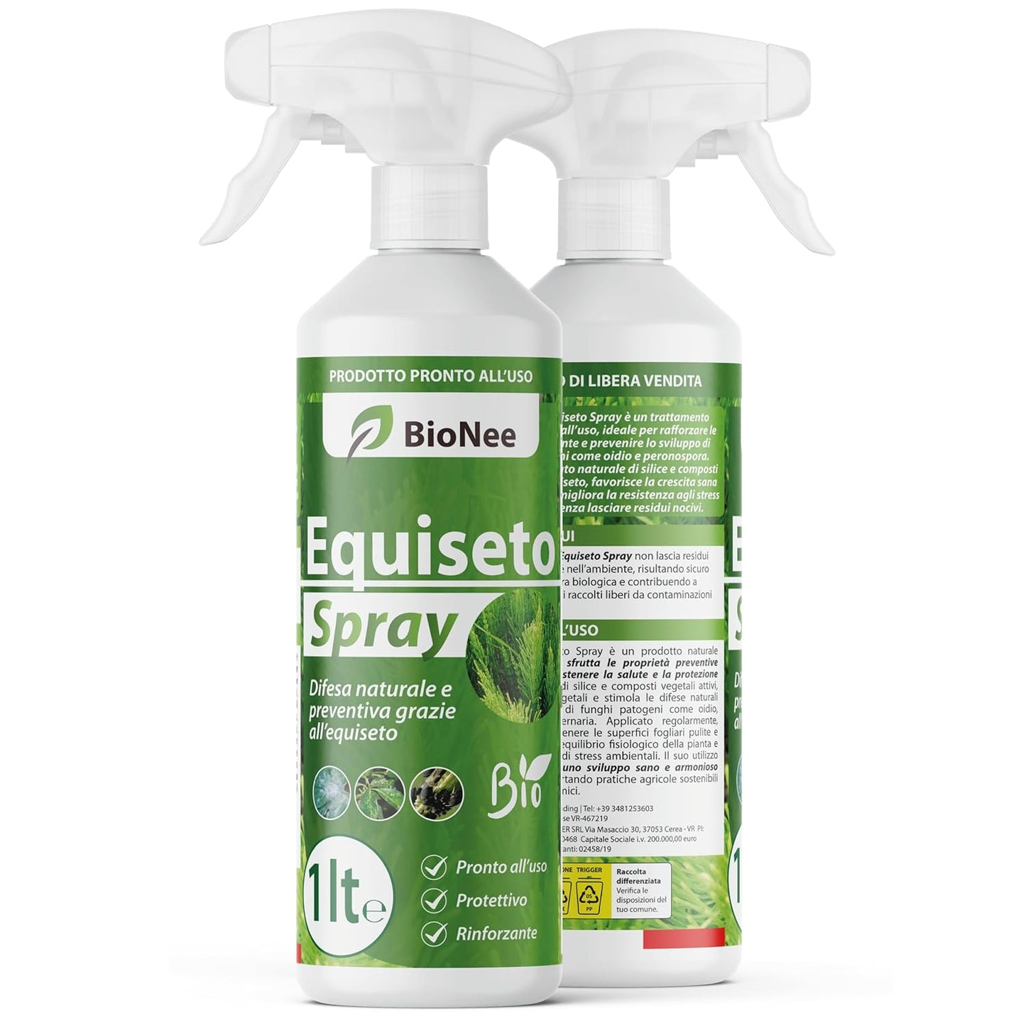 Equiseto Spray 1 l | Pronto all’Uso | Protettivo Naturale Preventivo | Difesa contro Oidio e Peronospora | Per Orti, Frutteti e Colture Biologiche