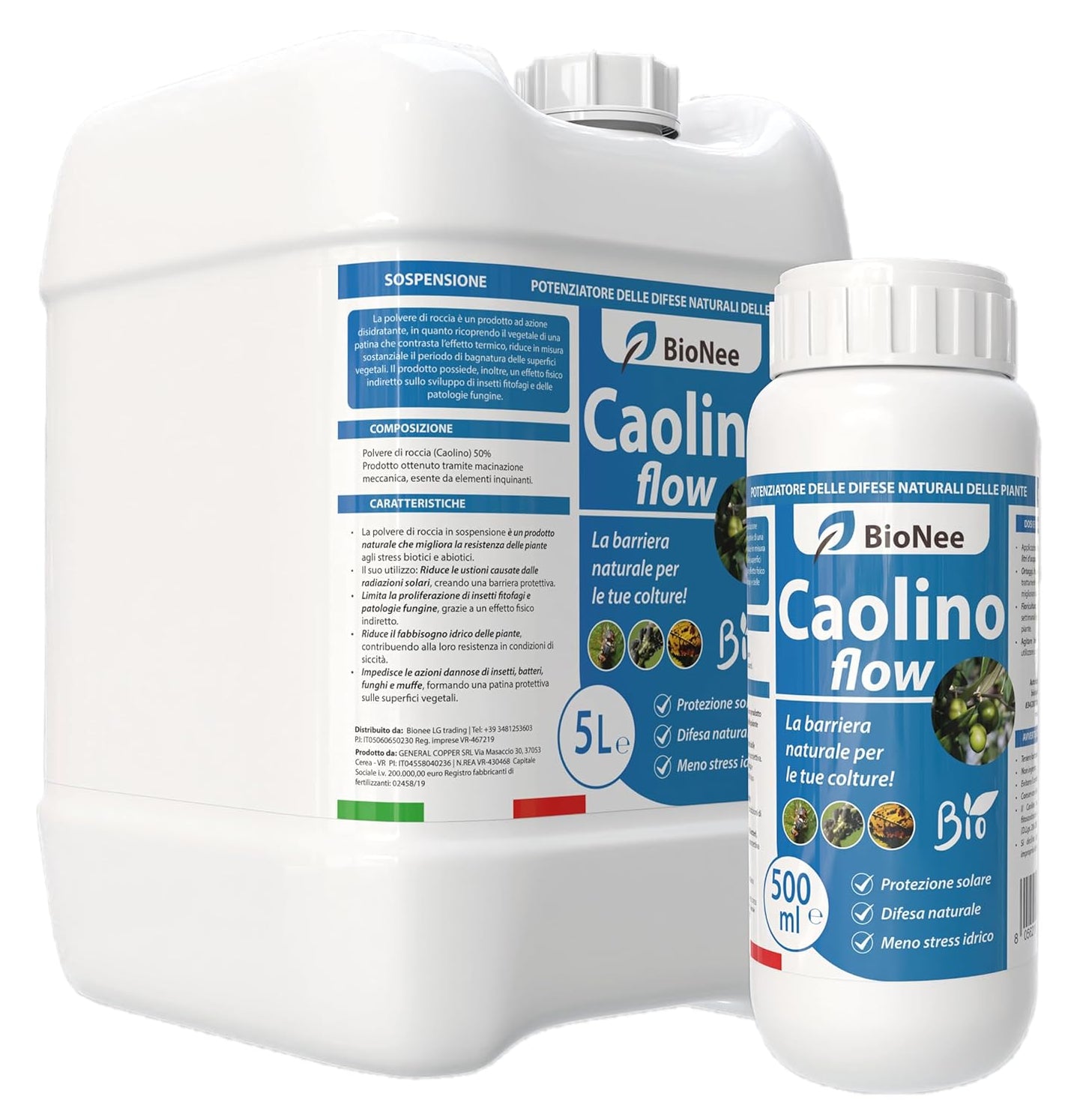 Caolino Flow in sospensione corroborante potenziatore difese naturali MOSCA DELL'OLIVO (5 L)