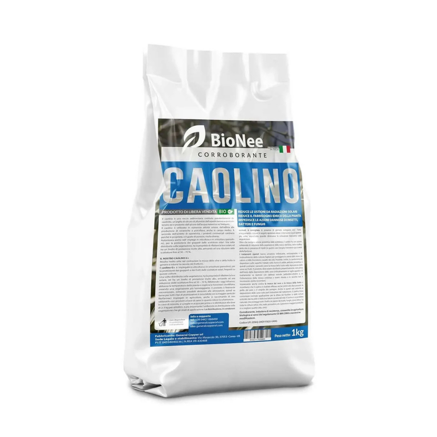 Bionee - Caolino corroborante potenziatore difese naturali MOSCA DELL'OLIVO 1 kg