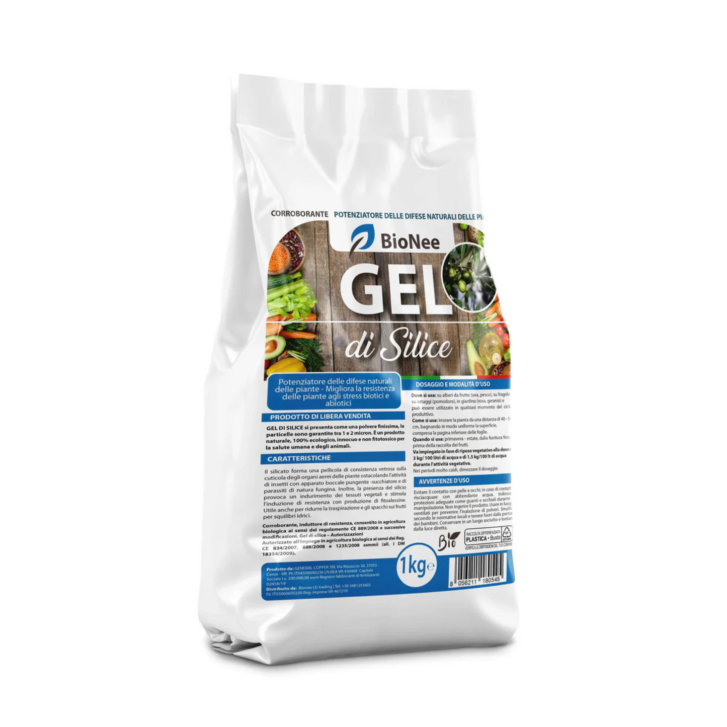 Gel di Silice per agricoltura x 1 KG - Polvere di roccia, Potenziatore delle difese naturali Effetto Insetticida e Fungicida - Per Orto e Piante - BIO