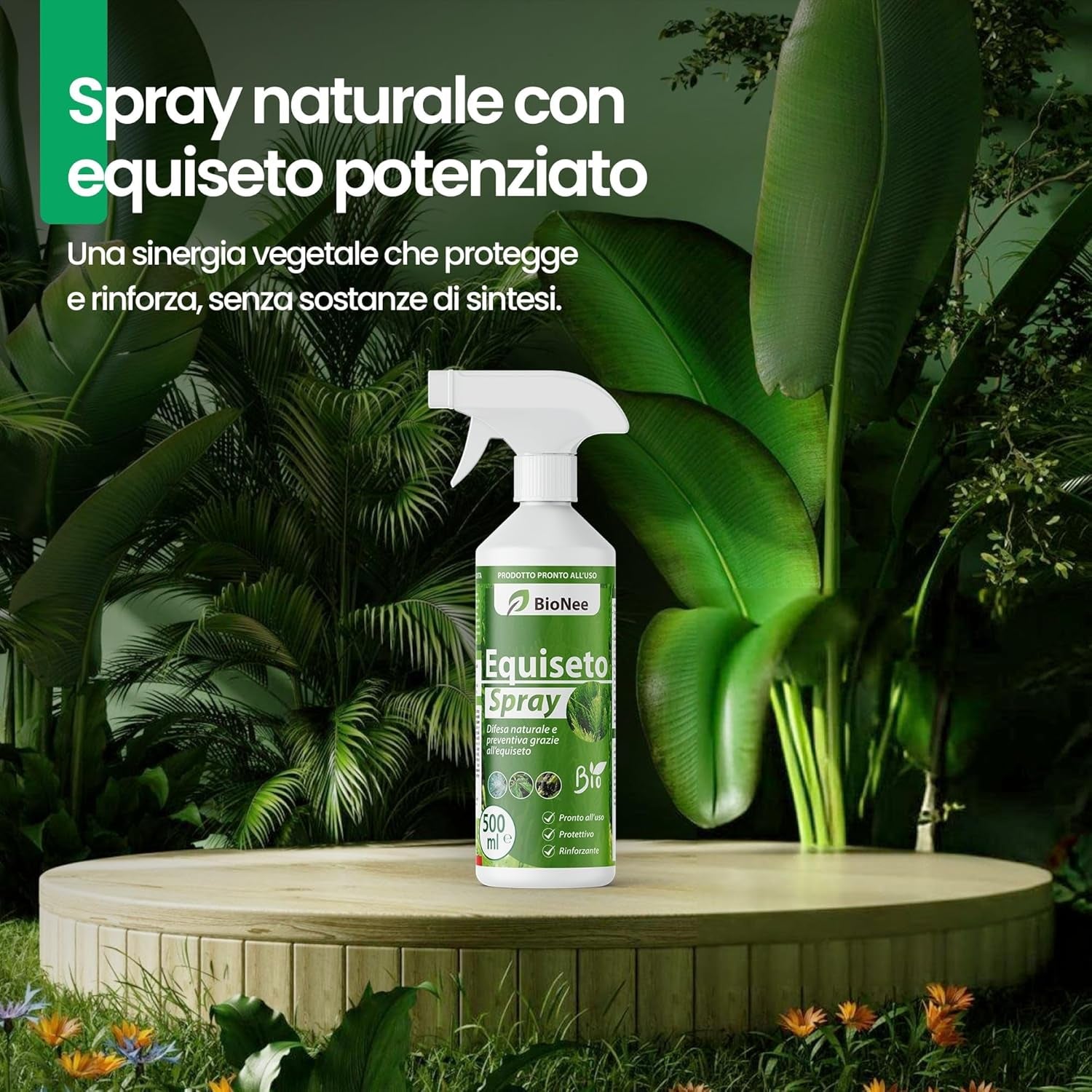Equiseto Spray 500 Ml | Pronto All’Uso | Protettivo Naturale Preventivo | Difesa Contro Oidio E Peronospora | per Orti, Frutteti E Colture Biologiche