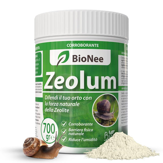 Zeolum – Barriera Naturale a Base Di Zeolite per Orto E Giardino | Corroborante Antilumache per Uso Hobbistico | Polvere Asciutta O Nebulizzata | Agricoltura Biologica