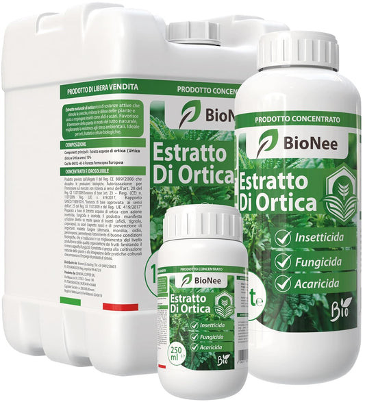 Estratto di Ortica Concentrato 1L – Insetticida Naturale, Fungicida e Acaricida – Uso Biologico – Idrosolubile, per Orto, Frutteto e Piante da Giardino
