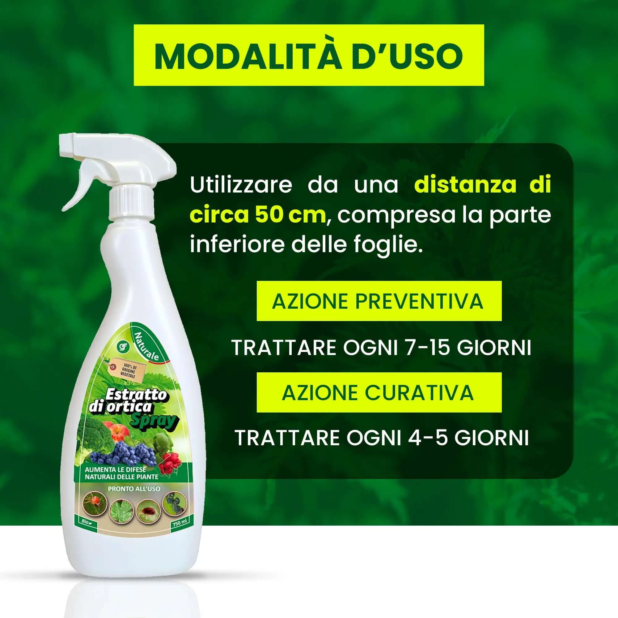 Insetticida Naturale per Piante 750 ml - A Base di Estratto Biologico di Ortica - Efficace Contro Cocciniglia, Afidi, Ragnetto Rosso e Pidocchi - Spray Verdecobre