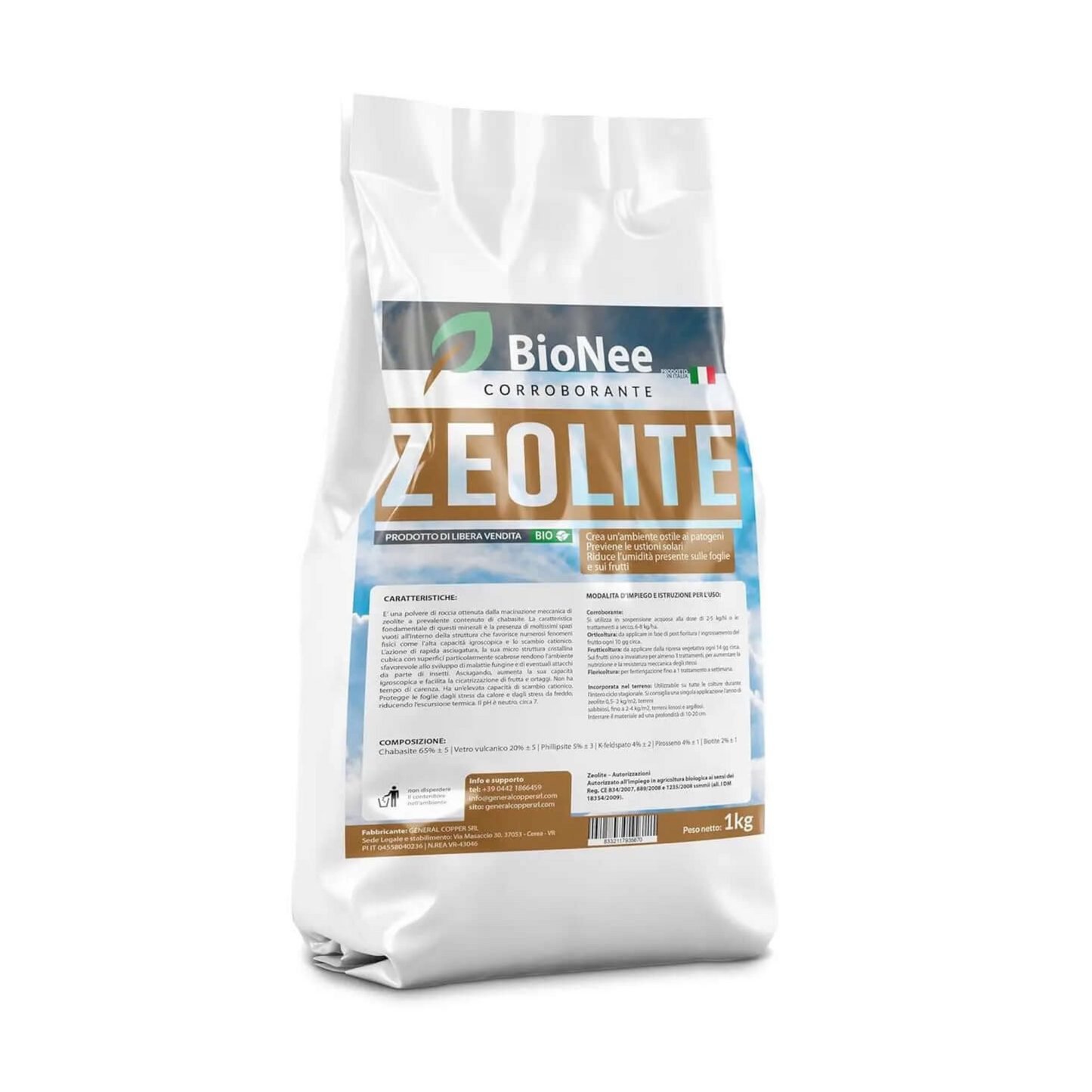 Bionee_ZEOLITE Potenzia le Difese naturali IN POLVERE PURA ULTRA MICRONIZZATA 20MY 1 kg