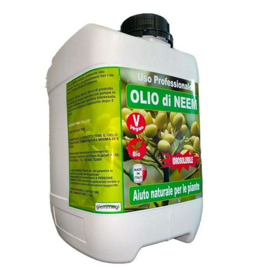 Olio di Neem - insetticida naturale biologico solubile in acqua - 5 litri