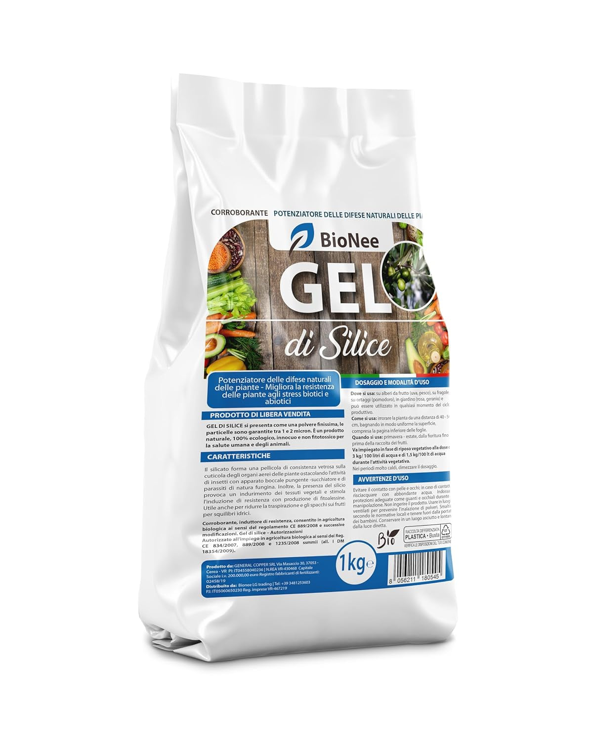 Gel Di Silice per Agricoltura X 1 KG - Polvere Di Roccia, Potenziatore Delle Difese Naturali, Effetto Insetticida E Fungicida - Protezione Naturale per Orto, Frutteto E Piante Ornamentali