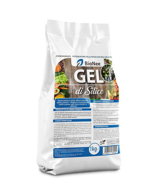 Gel Di Silice per Agricoltura X 1 KG - Polvere Di Roccia, Potenziatore Delle Difese Naturali, Effetto Insetticida E Fungicida - Protezione Naturale per Orto, Frutteto E Piante Ornamentali